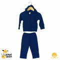 The Laughing Giraffe   Zip Up Baby Hoodie W-Matching Pants - Navy Blue